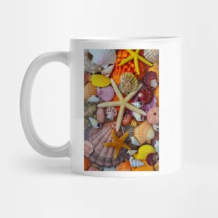 Pile Of Tropical Seashells And Starfish Mug